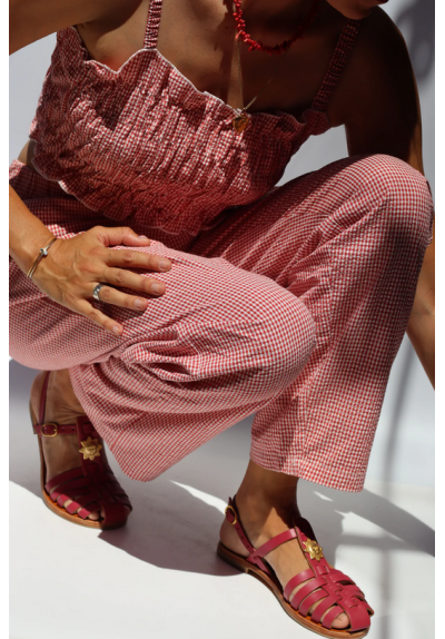 Sandalias de Pescador  Borgoña + Sol