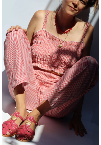 Sandalias de Pescador  Borgoña + Sol