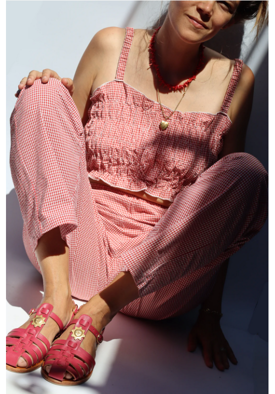 Sandalias de Pescador  Borgoña + Sol