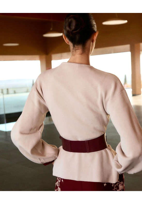 CHAQUETA PUNTO CONCHA BEIGE
