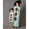 VESTIDO CORAZÓN TURQUESA