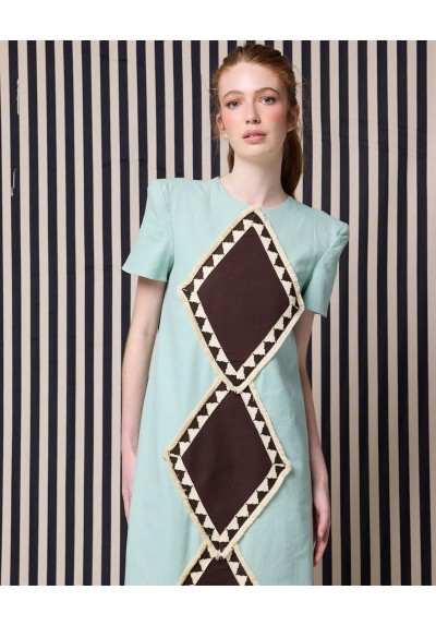 VESTIDO CORAZÓN TURQUESA