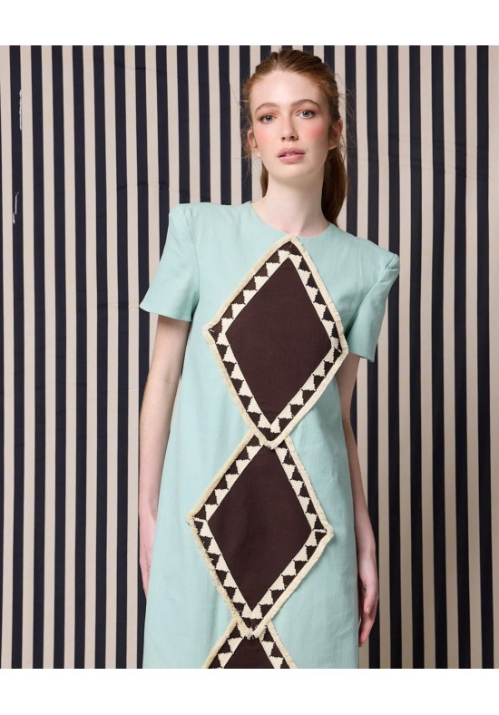 VESTIDO CORAZÓN TURQUESA
