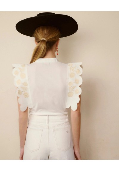 CAMISA ANNA BORDADOS BEIGE