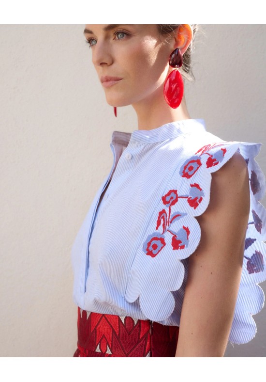 CAMISA ANNA BORDADOS BEIGE