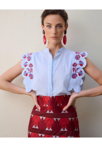 CAMISA ANNA BORDADOS BEIGE