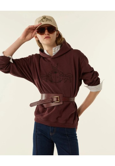 SUDADERA LEO GRANATE
