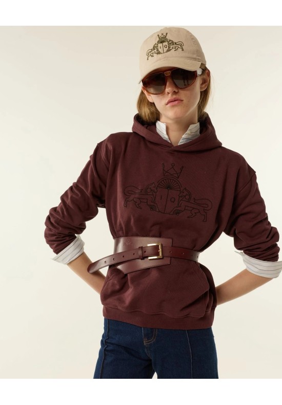 SUDADERA LEO GRANATE