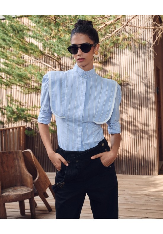 CAMISA ANNA AZUL RAYAS