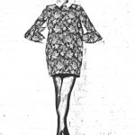Modelo con vestido de Dolores Promesas