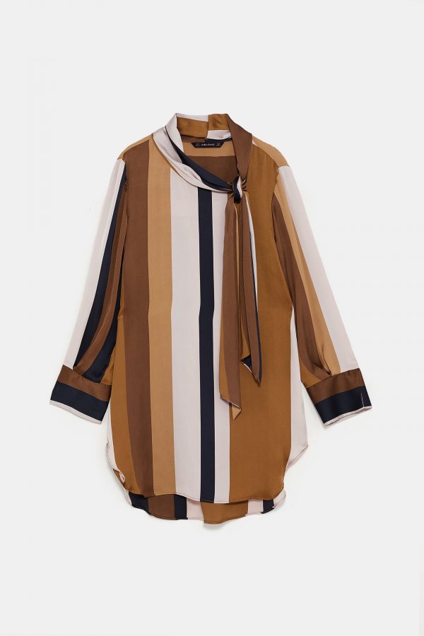 Camisa rayas en tonos tierra