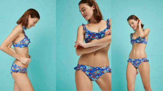 Bikini estampado con volantes de la firma de Dolores Promesas