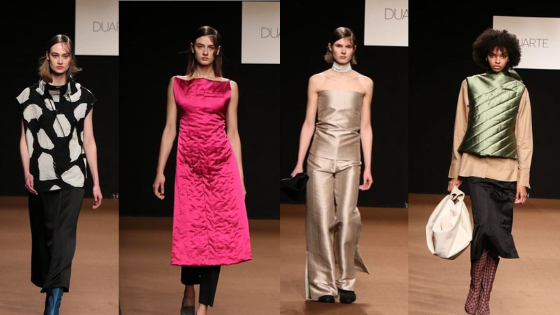 Algunas de las prendas del desfile de la nueva colección de Duarte para Otoño/Invierno