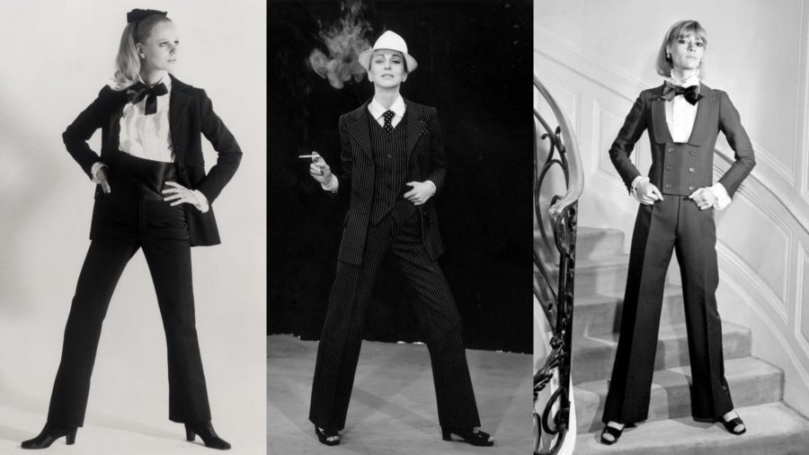 Los primeros diseños de esmoquin para mujer de Yves Saint Laurent