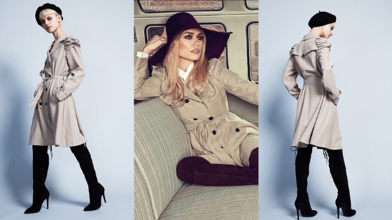Gabardina en color Beige Pati Conde
