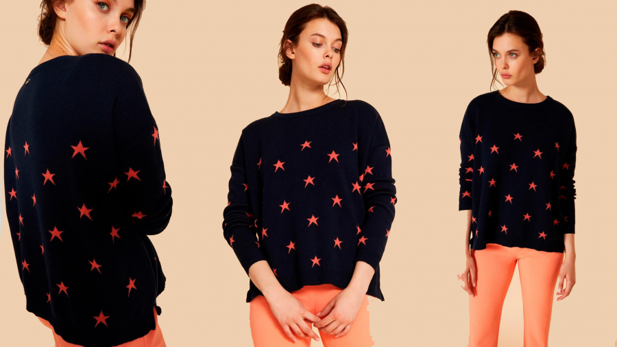 Jersey estampado estrellas de manga francesa de la colección de Pati Conde by Dandara