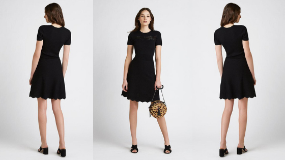 Vestido corto negro, que sirve tanto para el día a día o para salir de noche, de la marca Kookai