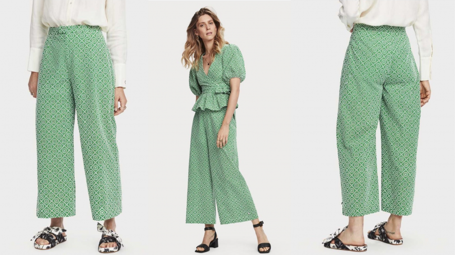 Pantalón ancho estampado de la firma Scotch & Soda