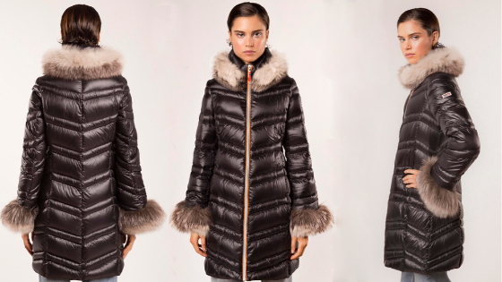 Parka larga negra de Dichi Collection