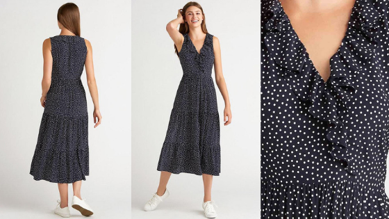 Vestido de Kookai con estampado y detalles de volantes