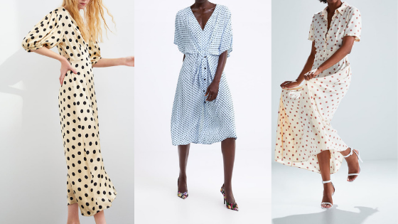 Vestidos Lunares veraniegos para lucir con vuestras mejores sandalias de ZARA
