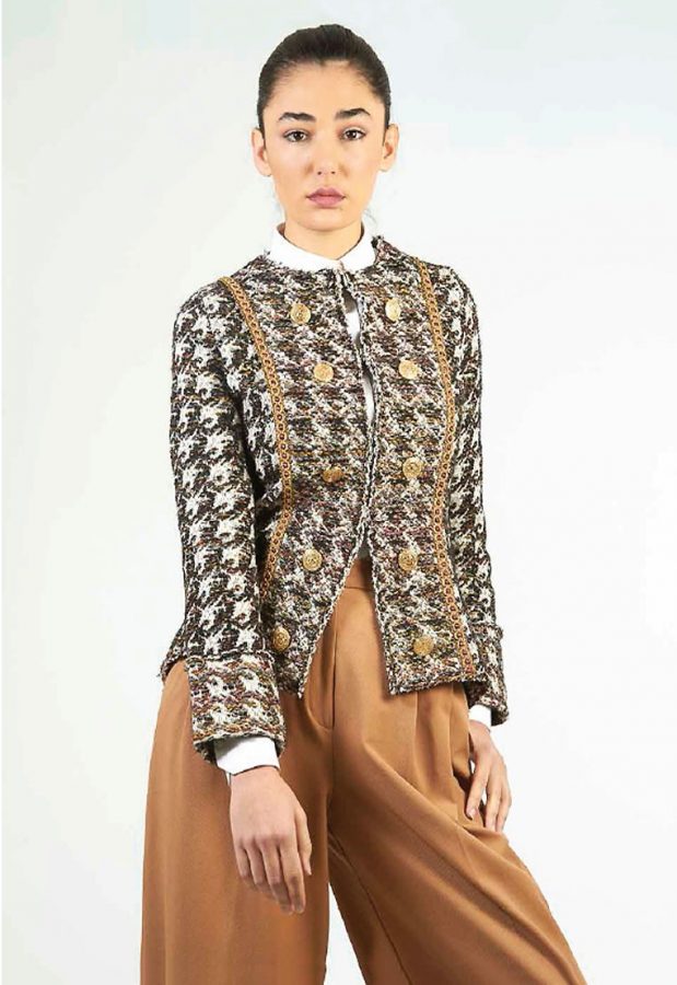 chaqueta-punto-marron-monedas-the-extreme-collection